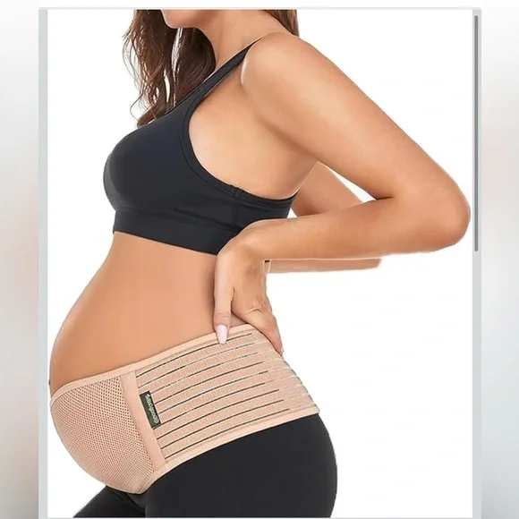 Pelvis Pregnancy Support & Postpartum Beige Belly Band Plus Size - Picture 6 of 6